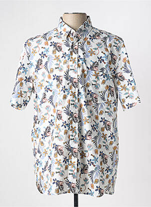 Chemise manches courtes imprimé fantaisie blanc EDEN PARK homme