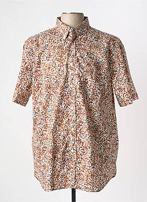 Chemise manches courtes coupe droite orange EDEN PARK homme