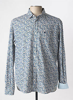 Chemise manches longues bleu SERGE BLANCO pour homme