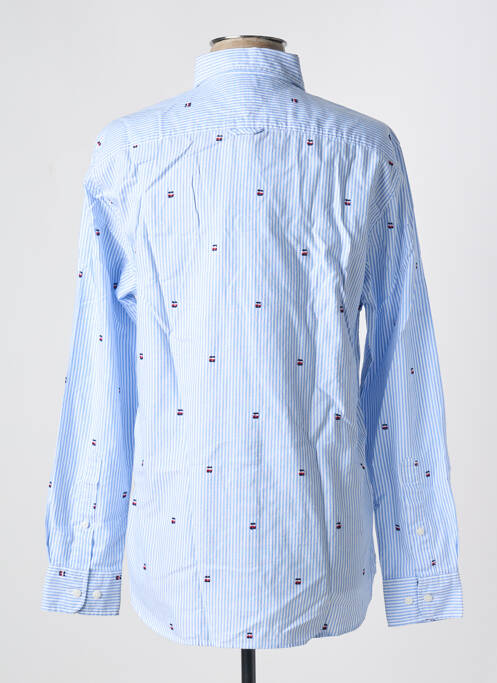 Chemise manches longues imprimé rayures bleu TOMMY HILFIGER homme