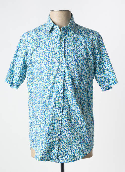Chemise manches courtes coupe droite bleu SERGE BLANCO homme
