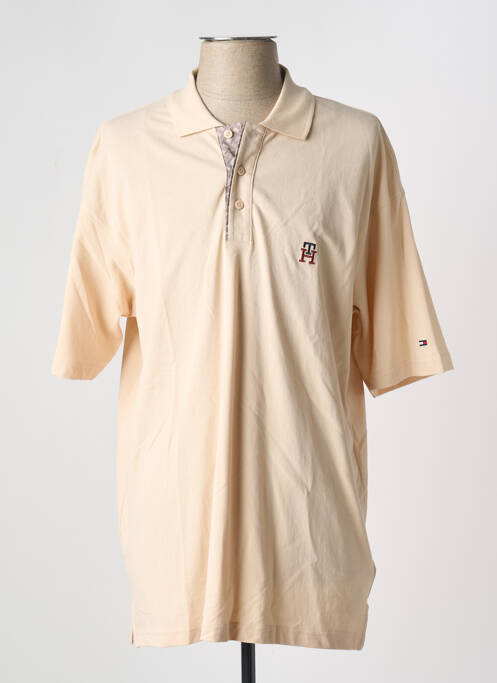 Polo coupe droite manches courtes beige TOMMY HILFIGER homme