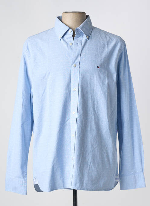 Chemise manches longues coupe droite bleu TOMMY HILFIGER homme