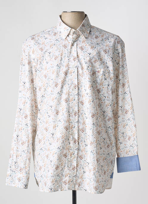 Chemise manches longues coupe droite blanc EDEN PARK homme