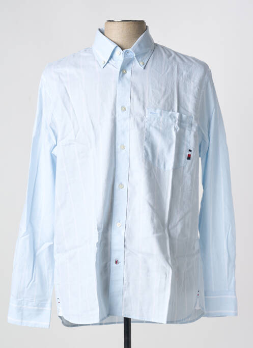 Chemise manches longues imprimé rayures bleu TOMMY HILFIGER homme
