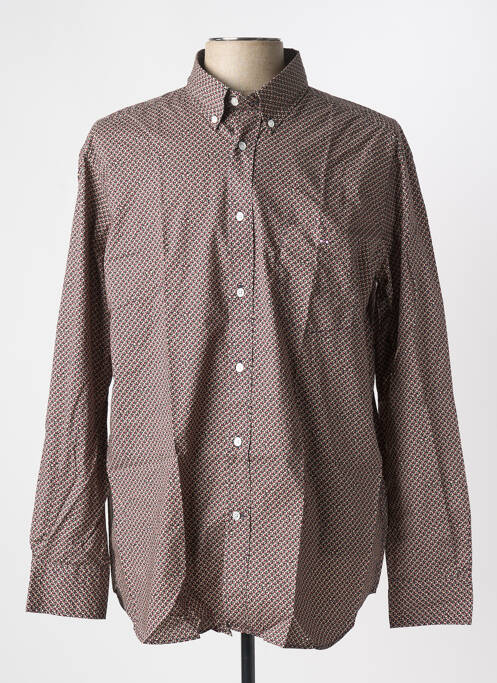 Chemise manches longues imprimé fantaisie marron EDEN PARK homme