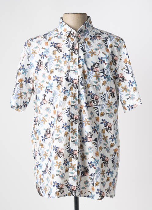 Chemise manches courtes imprimé fantaisie blanc EDEN PARK homme