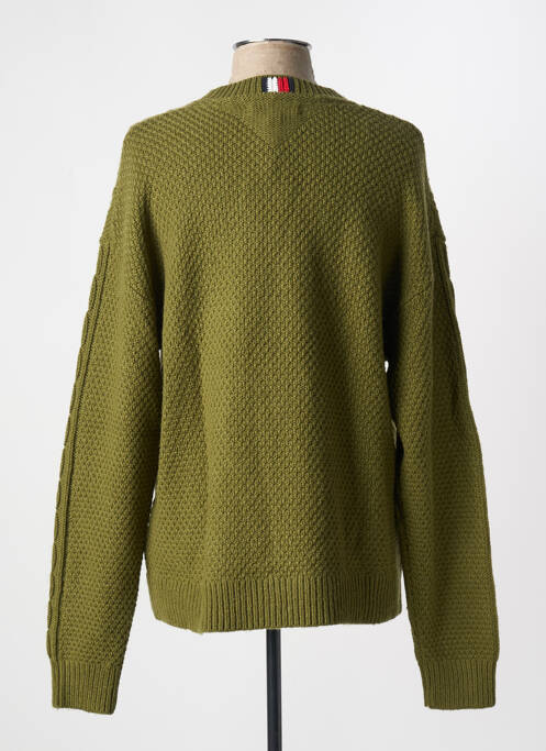 Pull col rond manches longues vert TOMMY HILFIGER homme