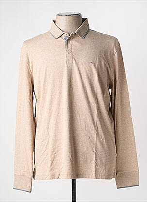 Polo manches longues manches longues beige EDEN PARK homme