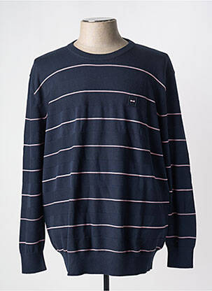 Pull col rond manches longues bleu EDEN PARK homme