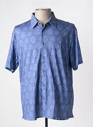 Chemise manches courtes imprimé fantaisie bleu SERGE BLANCO homme