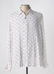 Chemise manches longues imprimé fantaisie blanc SERGE BLANCO homme