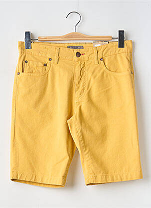Bermuda coupe droite jaune MC homme