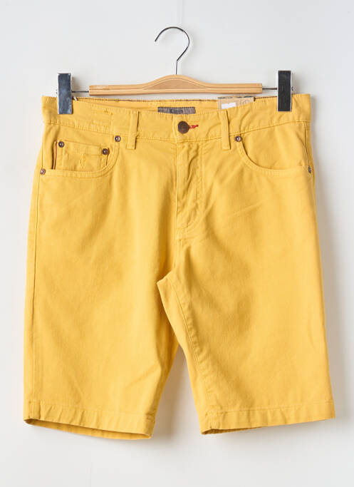 Bermuda coupe droite jaune MC homme