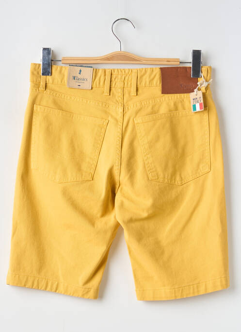 Bermuda coupe droite jaune MC homme