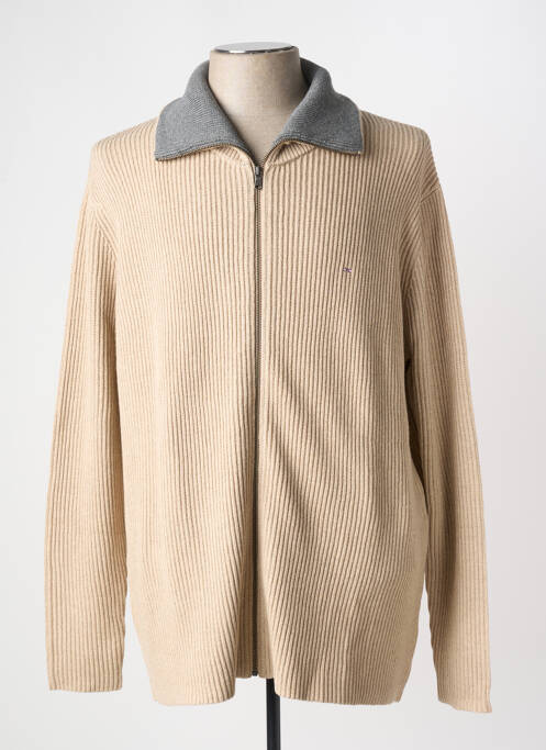 Gilet manches longues beige EDEN PARK pour homme