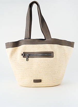 Sac multipoches forme trapèze marron KATE LEE femme
