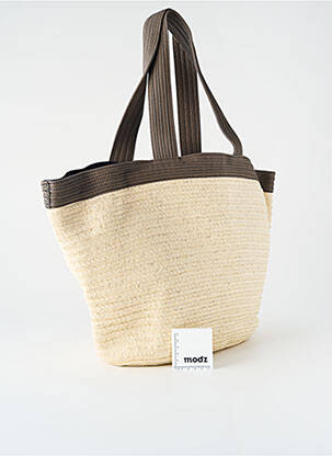 Sac multipoches forme trapèze marron KATE LEE femme