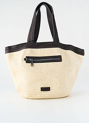 Sac multipoches forme trapèze marron KATE LEE femme