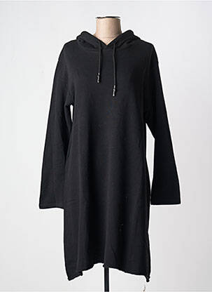 Robe mi-longue manches longues manches longues noir BSB femme