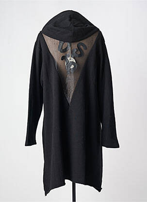 Robe mi-longue manches longues manches longues noir BSB femme