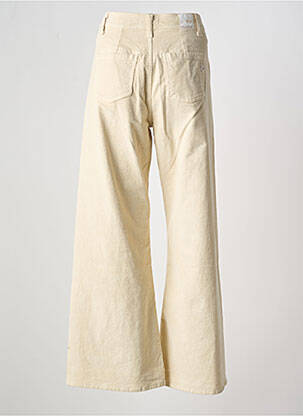 Pantalon flare stretch taille haute beige PLEASE femme