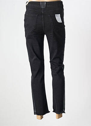 Jeans coupe slim stretch taille haute noir BSB femme