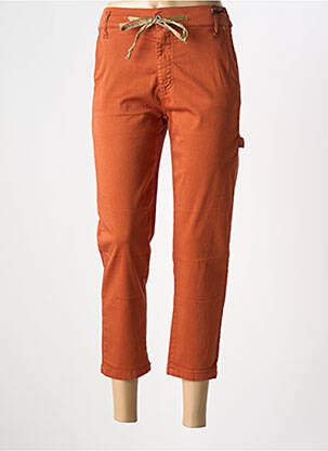 Pantalon 7/8 stretch taille normale orange PLEASE femme