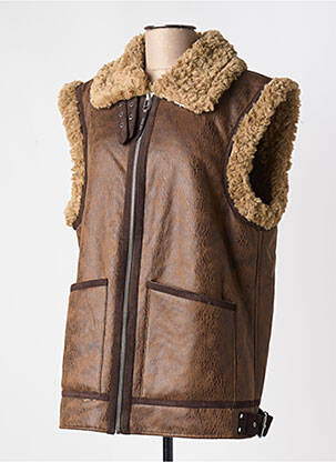 Veste casual marron BSB pour femme