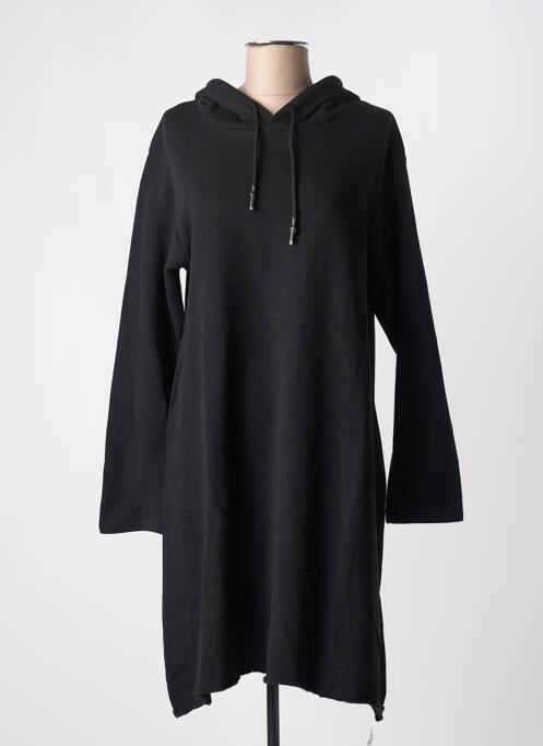 Robe mi-longue manches longues manches longues noir BSB femme