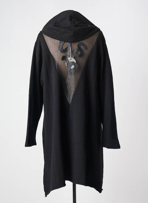 Robe mi-longue manches longues manches longues noir BSB femme