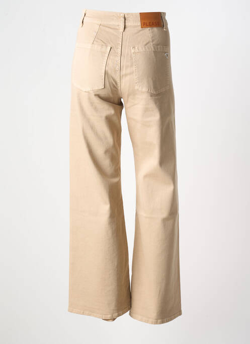 Jeans coupe large beige PLEASE pour femme