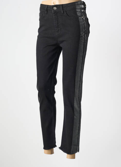 Jeans coupe slim noir BSB pour femme