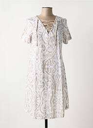 Chemise de nuit col v beige BISBIGLI femme
