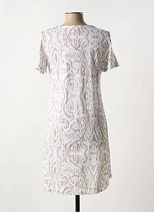 Chemise de nuit col v beige BISBIGLI femme