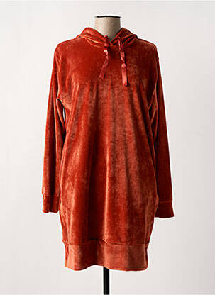 Chemise de nuit col v marron CHRISTIAN CANE femme