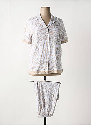 Pyjama coupe droite beige BISBIGLI femme