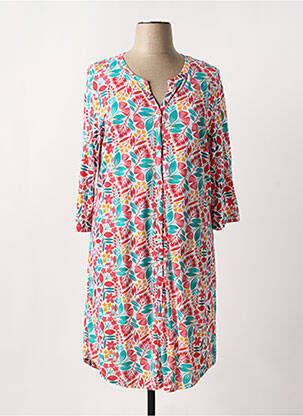 Chemise de nuit fermeture boutonnée sur le devant rouge ROSE POMME femme