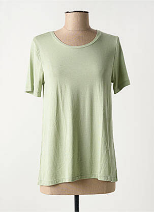 T-shirt coupe droite manches courtes vert SOFTY femme