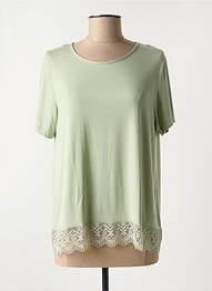 Top manches courtes manches courtes vert SOFTY femme