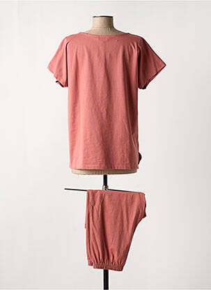 Pyjama coupe droite rose MOONKA femme