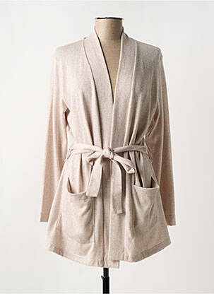 Gilet manches longues beige PLUTO pour femme