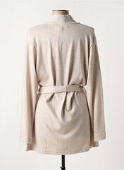 Gilet manches longues beige PLUTO pour femme seconde vue