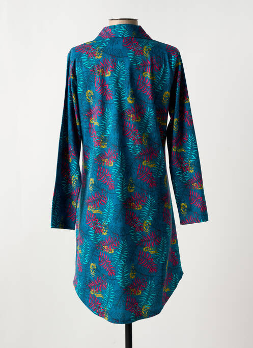 Chemise de nuit manches longues bleu ROSE POMME femme