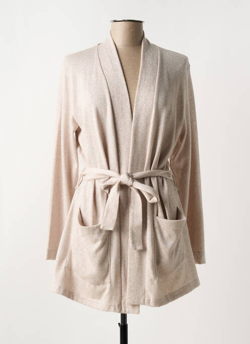 Gilet manches longues beige PLUTO pour femme