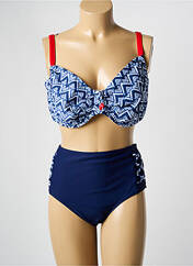 Maillot de bain 2 pièces bleu CALAO pour femme seconde vue