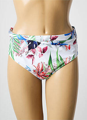 Bas de maillot de bain imprimé tie and dye culotte blanc FANTASIE femme