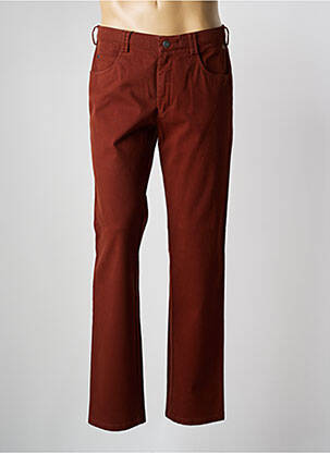 Pantalon chino tissage chiné taille normale marron MEYER homme