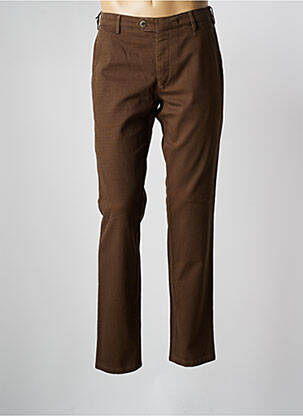 Pantalon chino tissage chiné taille normale marron MEYER homme