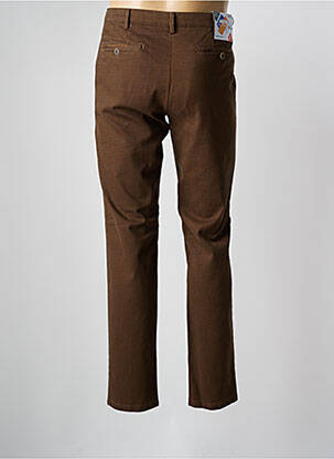 Pantalon chino tissage chiné taille normale marron MEYER homme